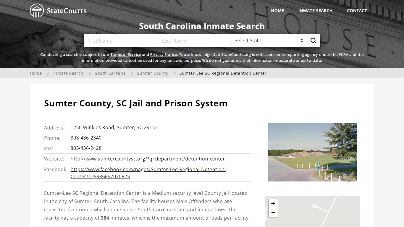 Sumter-Lee SC Regional Detention Center Inmate Records Search, South ...