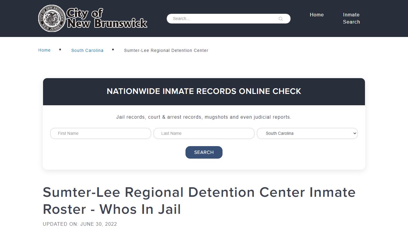 Sumter-Lee Regional Detention Center Inmate Roster - Whos In Jail